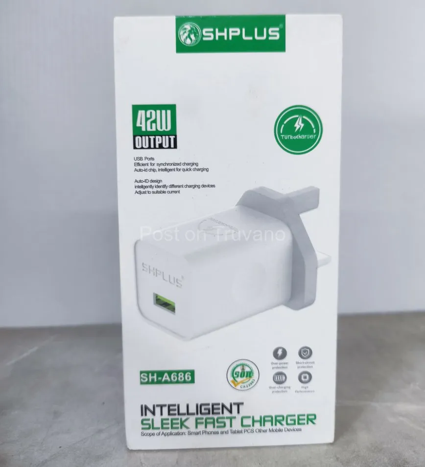 SHPLUS 42W Intelligent Sleek Fast Charger (Model SH-A686)