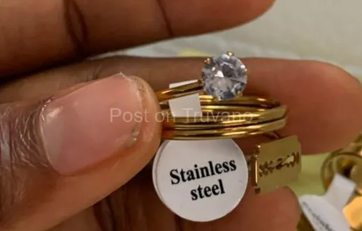 Stainless steel Gold Ring
