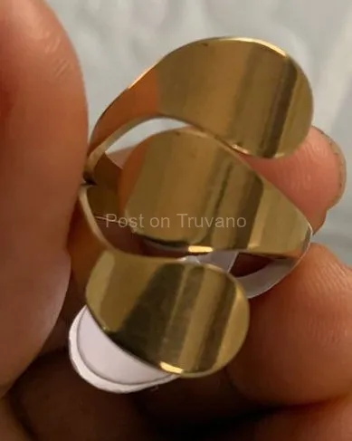 18KT gold-plated stainless steel ring