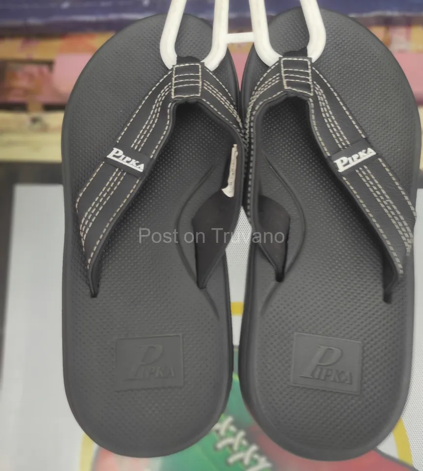 Black flip flops